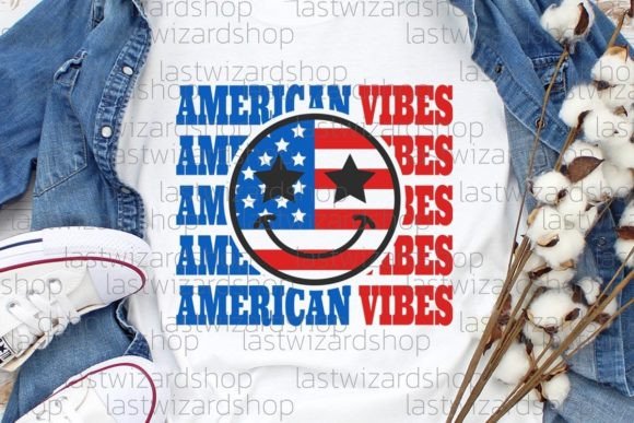 American Vibes Smiley Svg