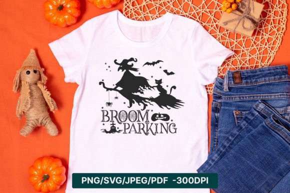Broom Parking Halloween SVG: Graphics for Crafts & Branding