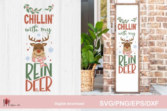 Chillin with My Reindeer SVG Graphics for Crafts