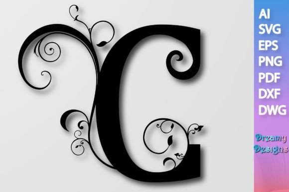 Floral Alphabet C SVG: Graphics and Crafts for Digital Sellers
