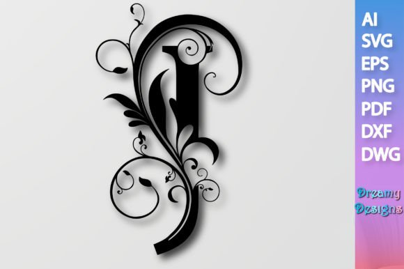 Floral Alphabet J SVG: Graphics for Crafts & Small Business