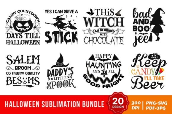 Halloween Sublimation SVG Bundle Vol 2: Graphics for Crafts