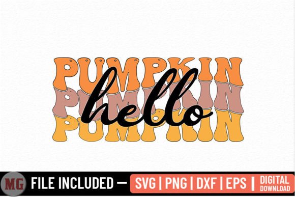 Hello Pumpkin Fall SVG Graphics for Crafts & Publishing