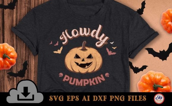 Howdy Pumpkin SVG Graphics for Crafts & Halloween