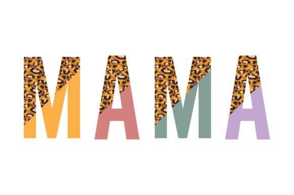 Mama Half Leopard Print SVG Sublimation