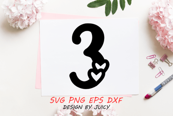 Number 3 SVG Design for Crafts and Graphics