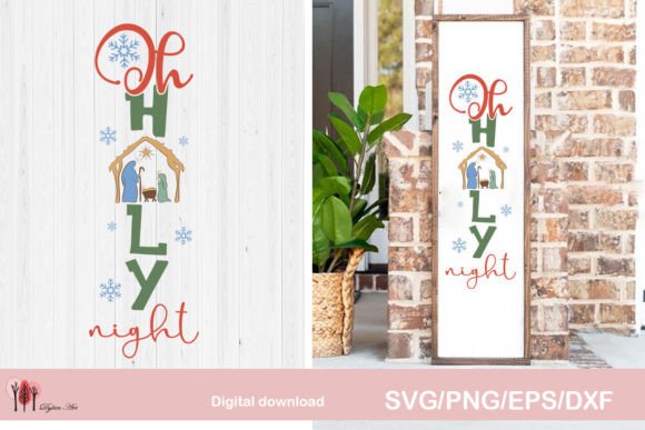 Oh Holly Night SVG PNG: Festive Graphics for Crafts