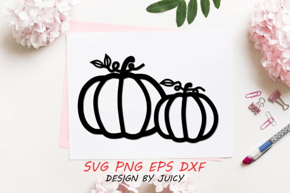 Two Pumpkins SVG for Cricut Graphics & Crafts